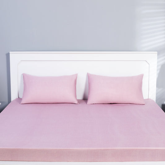 Fitted bedsheet  (pink & white dot)