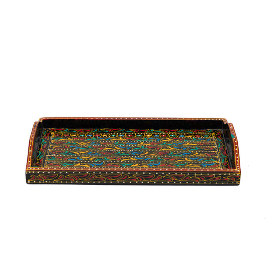 Hand painted wooden serving tray- 3