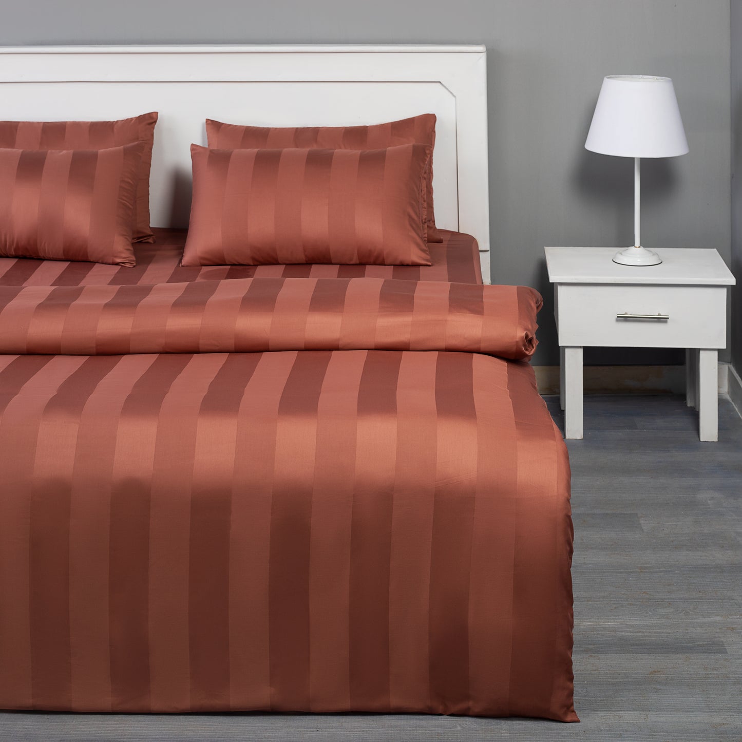 Quilt cover (Pink- wide stripe)