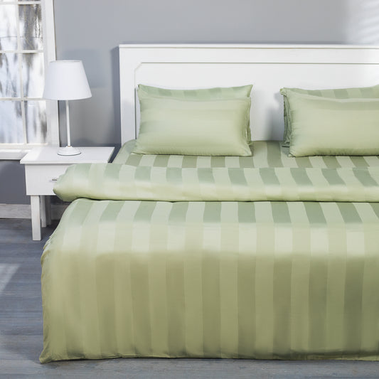 Fitted bedsheet with Quilt cover (Pistachio)