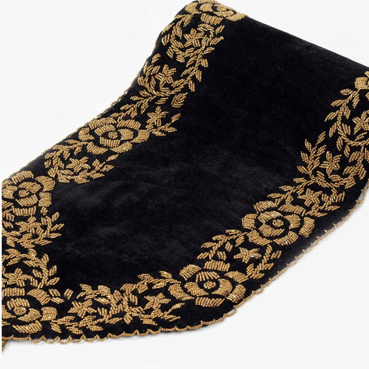 Handmade Table Runner (Black and Gold Border) - Handmade Stories