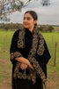 Black velvet shawl