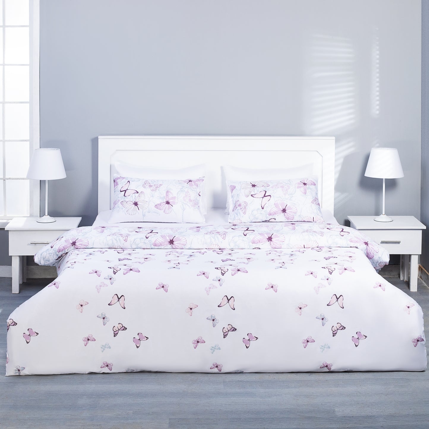Quilt Cover Set (Ivory white butterfly)