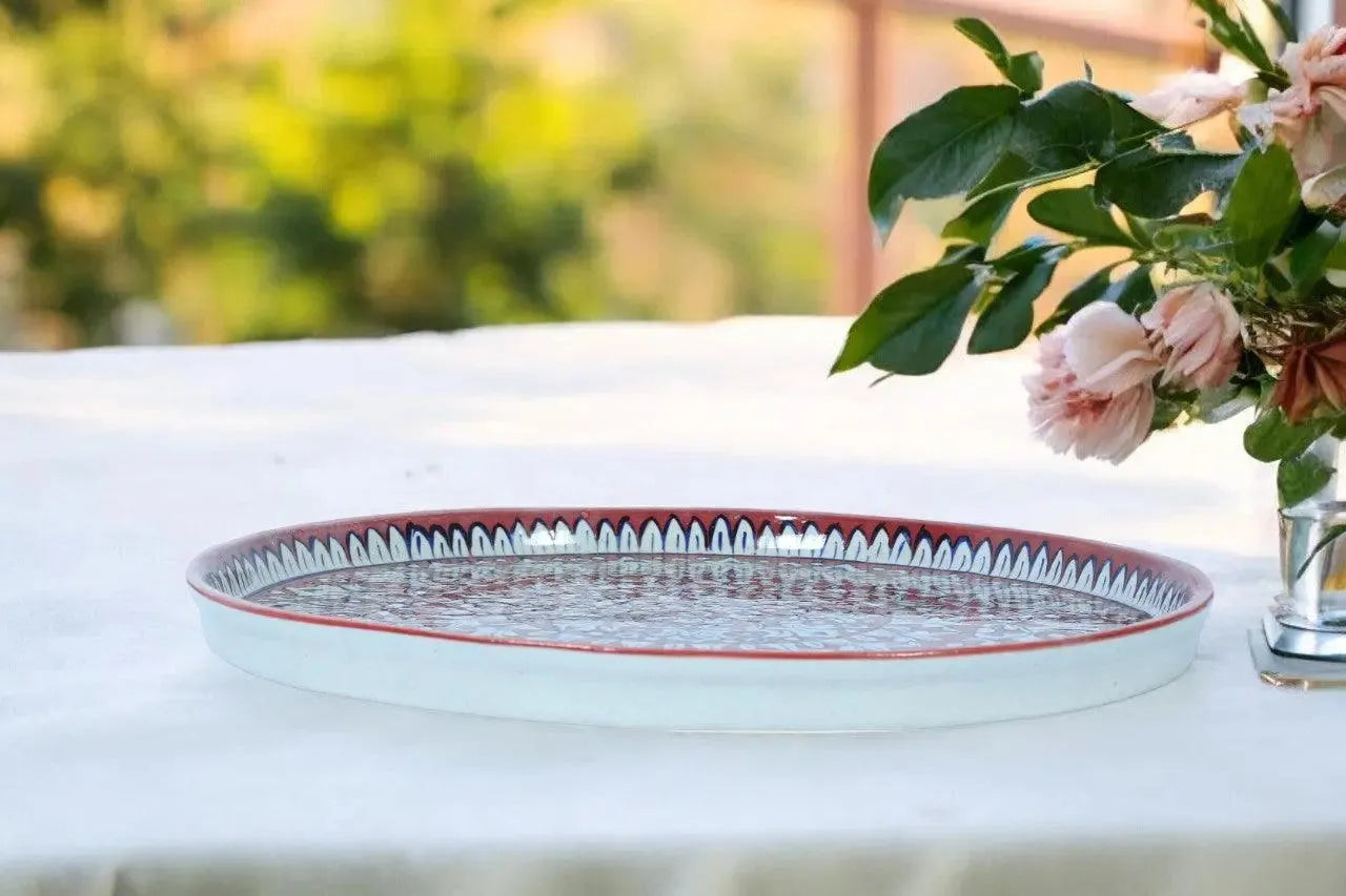 Pizza Plate (Red) - Handmade Stories