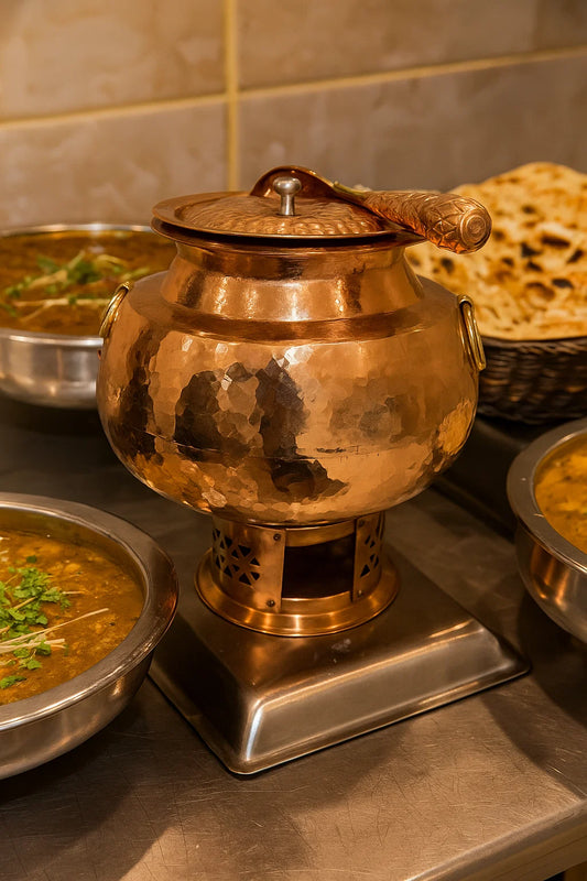 Copper Hammered Chafing Dish 1