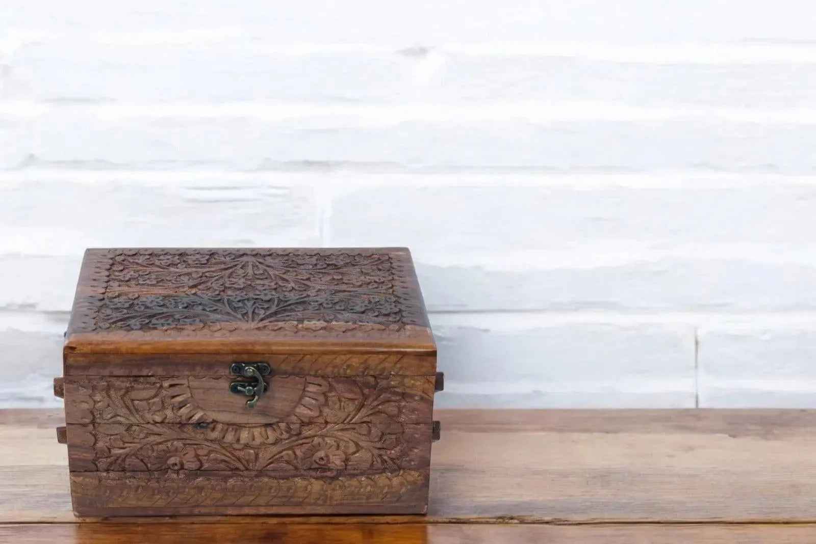 Elegant Wooden Jewelry Organizer (3 Compartment)
