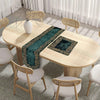 Emerald Green Handmade Beaded Table Runner Set ( Border Design)