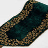 Emerald Green Handmade Beaded Table Runner Set ( Border Design)