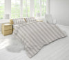 Premium Quality Bed Sheet With Flat Sheet (Light Grey with stripes) - Handmade Stories