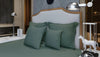 Premium Quality Bed Sheet With Flat Sheet (Olive Green Plain) - Handmade Stories