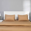 Quilt Cover Set (Mud Brown With Narrow Stripes)