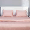 Quilt Cover Set (Pink Satin With Crisp Piping)