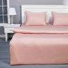 Quilt Cover Set (Pink Satin With Crisp Piping)