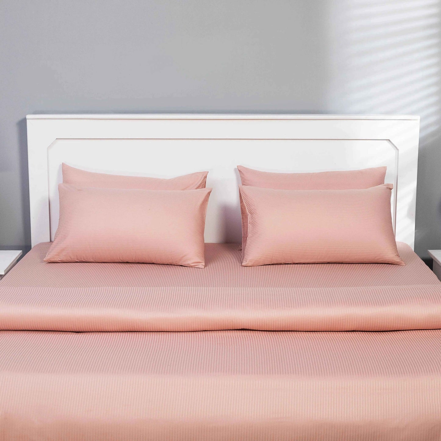 Quilt Cover Set (Pink Striped)