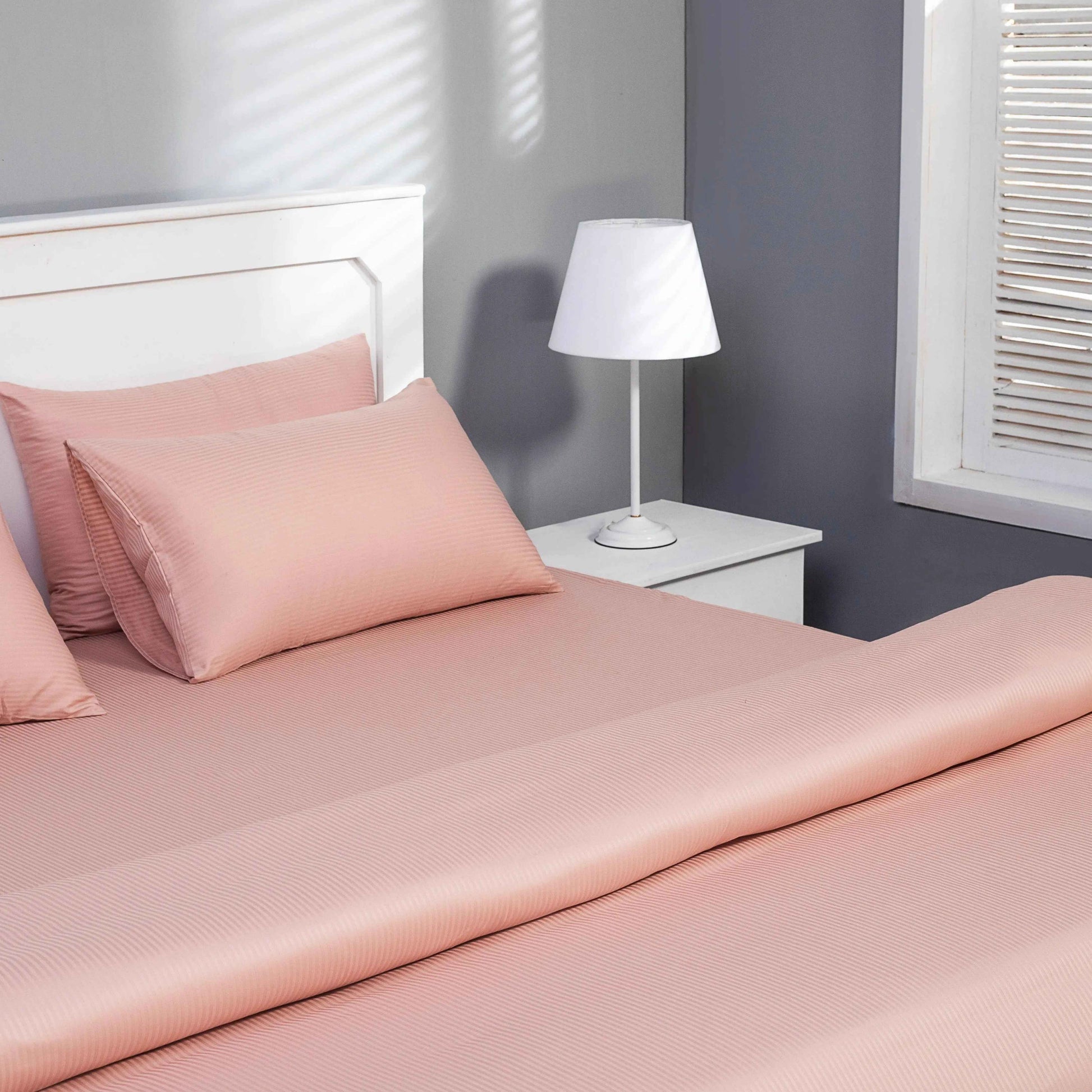 Quilt Cover Set (Pink Striped)