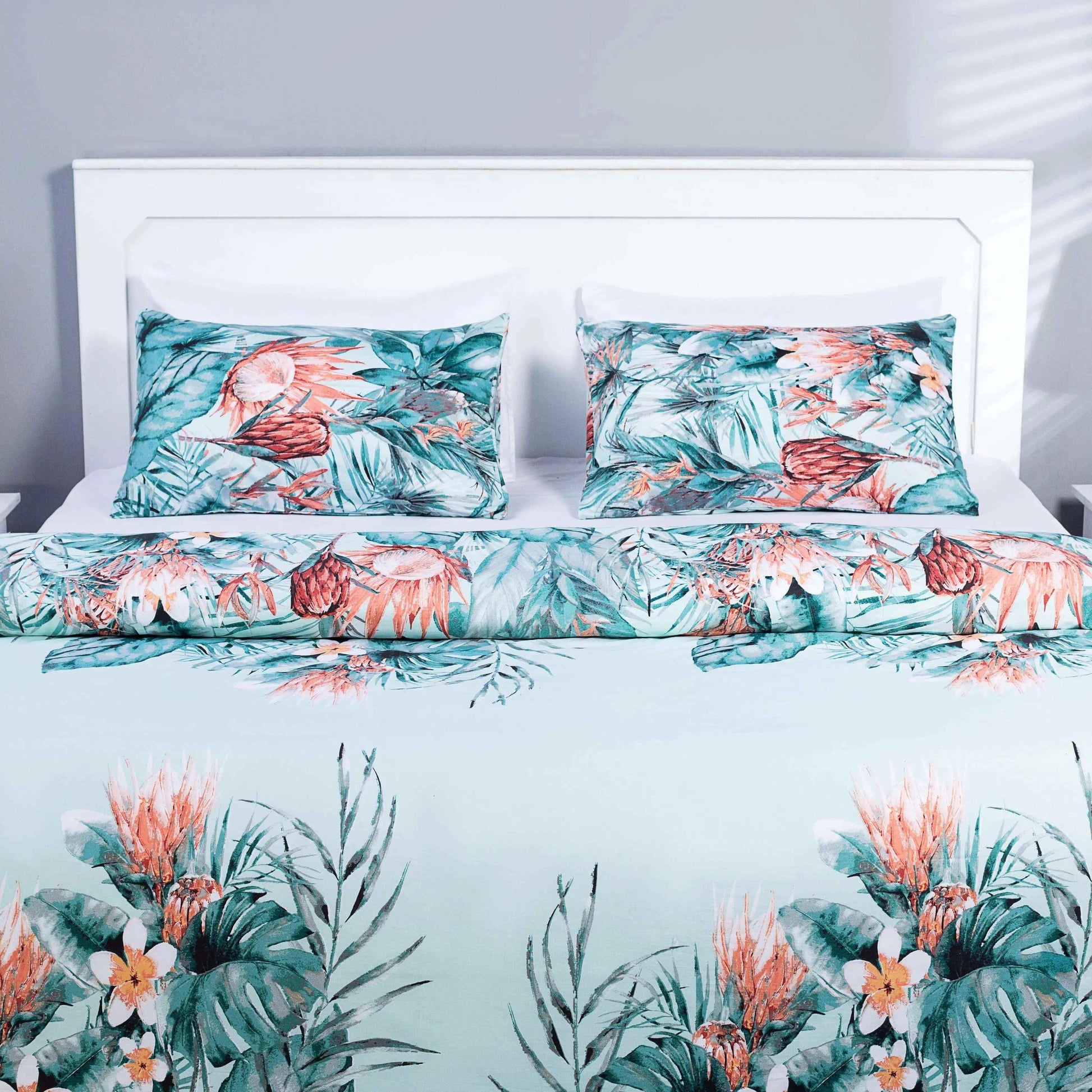 Quilt Cover Set (Soft Blue Flower)