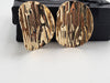 Potato Chip Shape Stainless Steel Earrings (Gold) - Handmade Stories