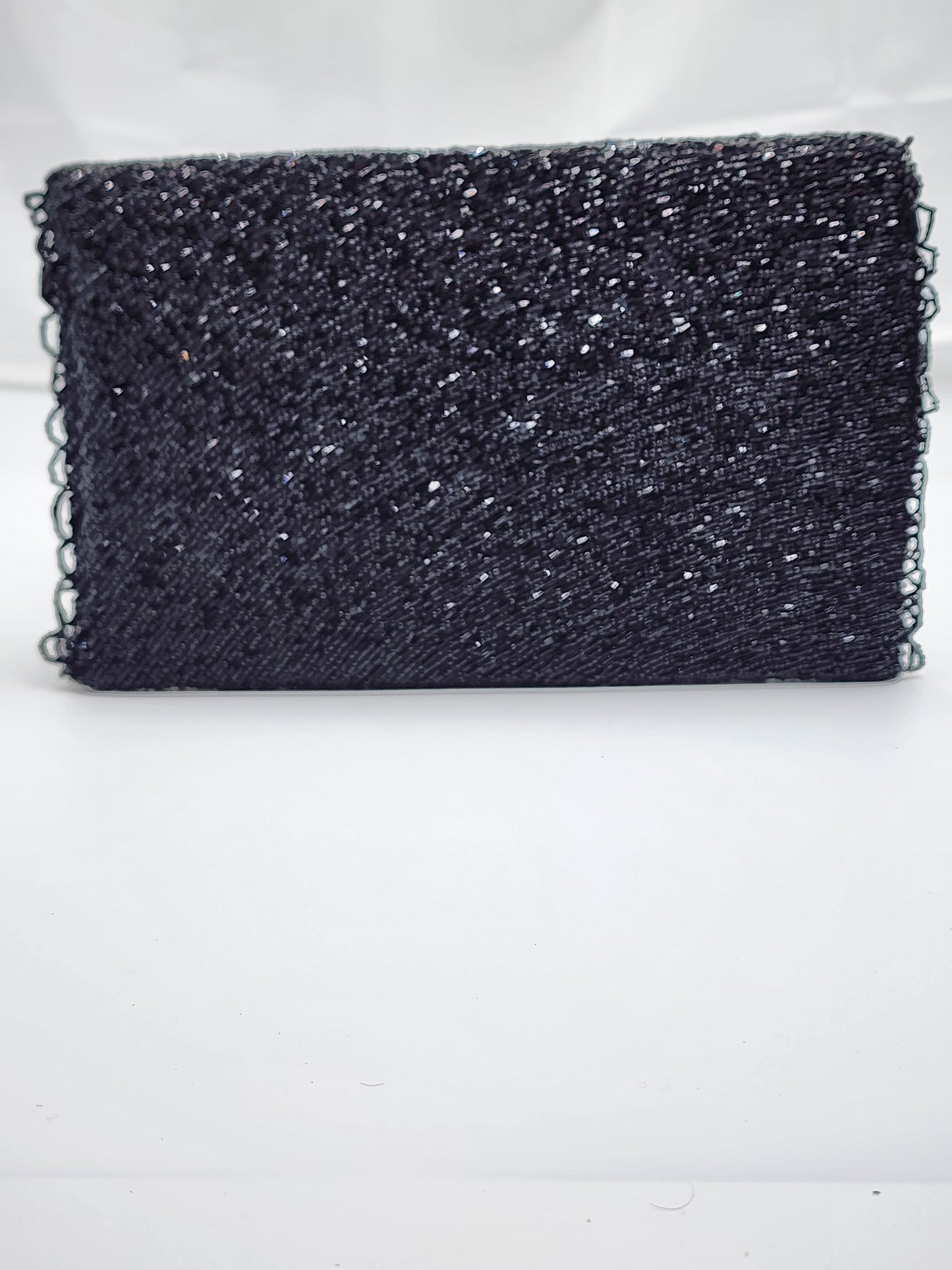 Women Jet Black Clutch Embellished Beaded - Handmade Stories