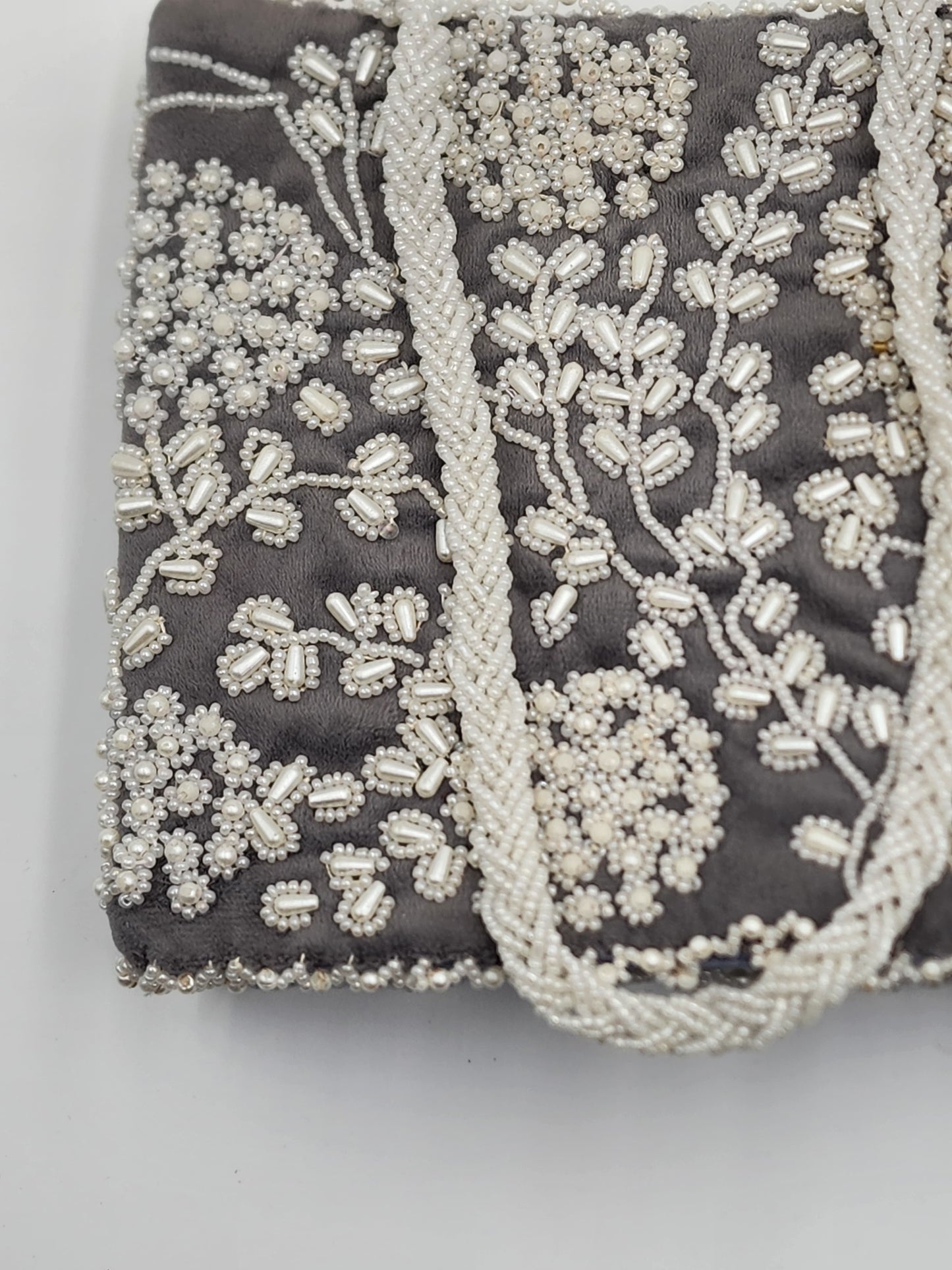 Elegant Black Hand Embellished Beaded Women Handbag (Design-III)