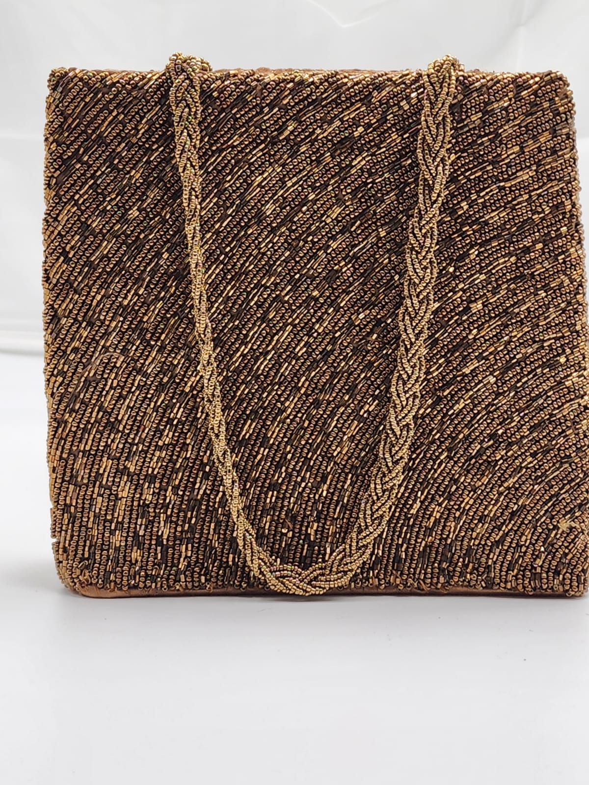 Bronze Beaded Women Handbag
