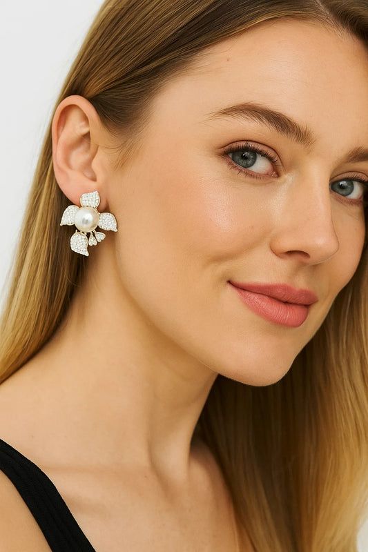 Earrings (Pearl) - Handmade Stories
