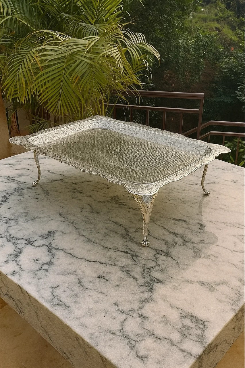 Hand Crafted Hammered Brass Serving Platter