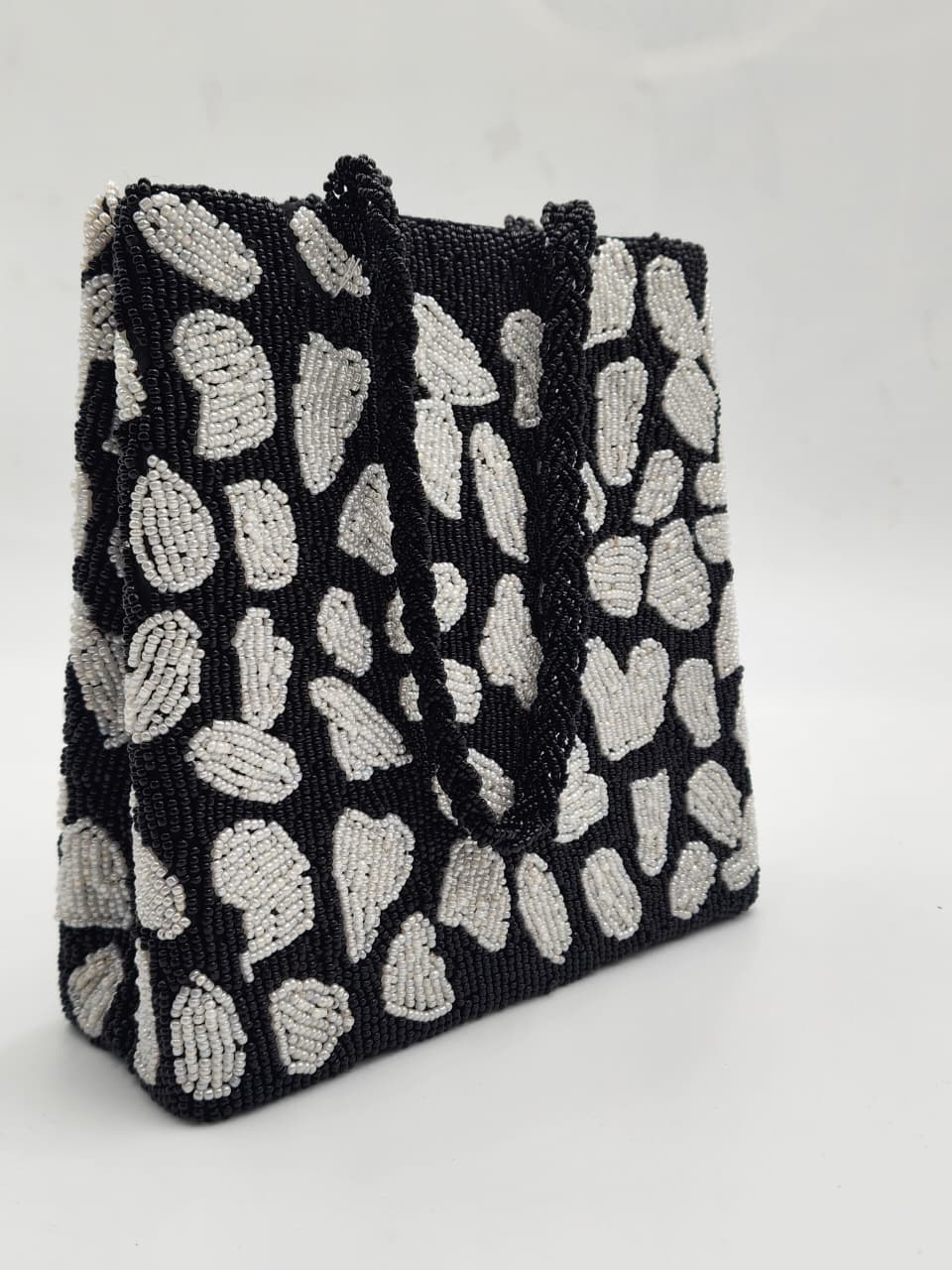 Dalmatian Spot Beaded Beaded Handbag - Handmade Stories