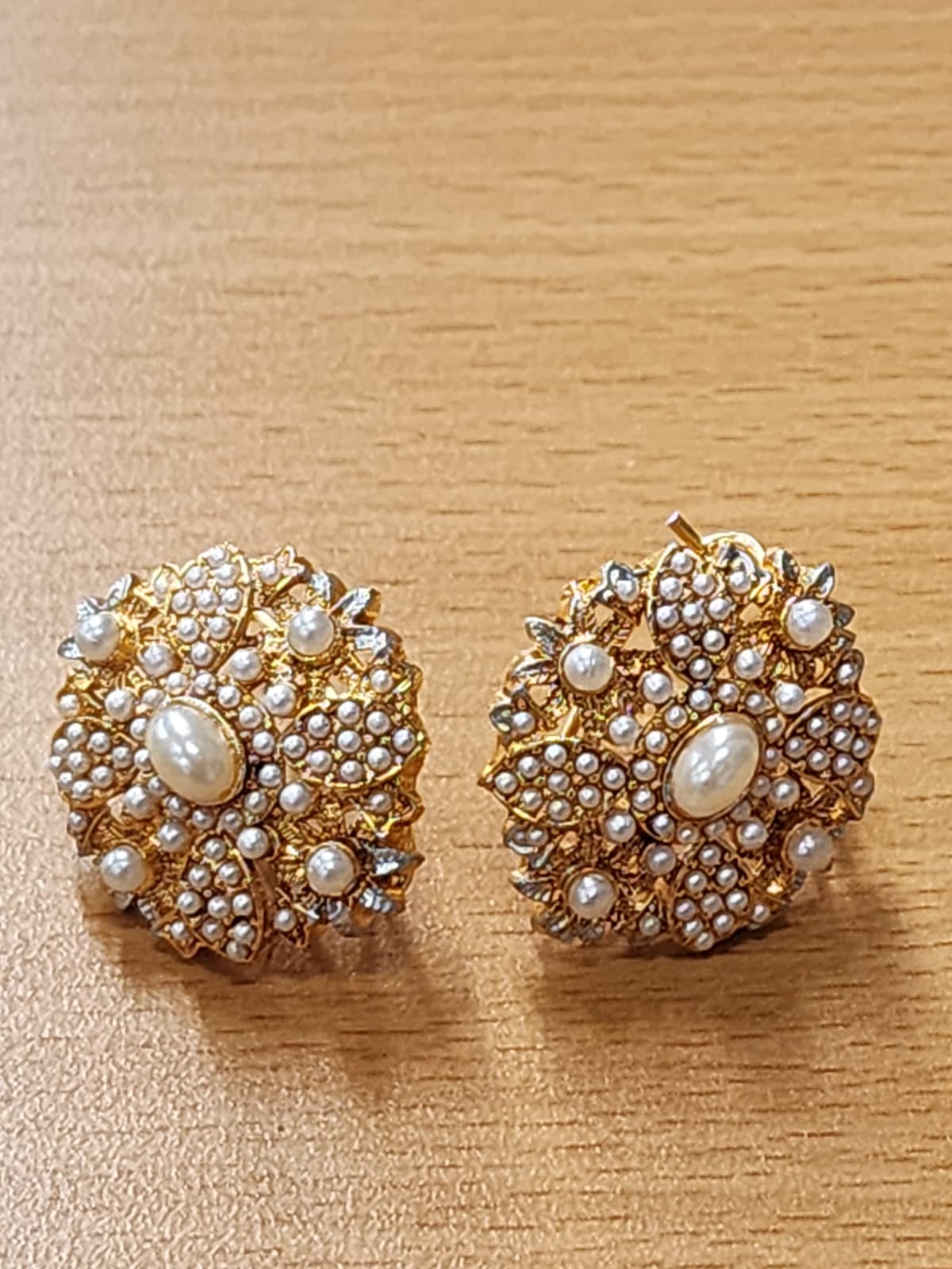 Golden Bloom Studs Earrings
