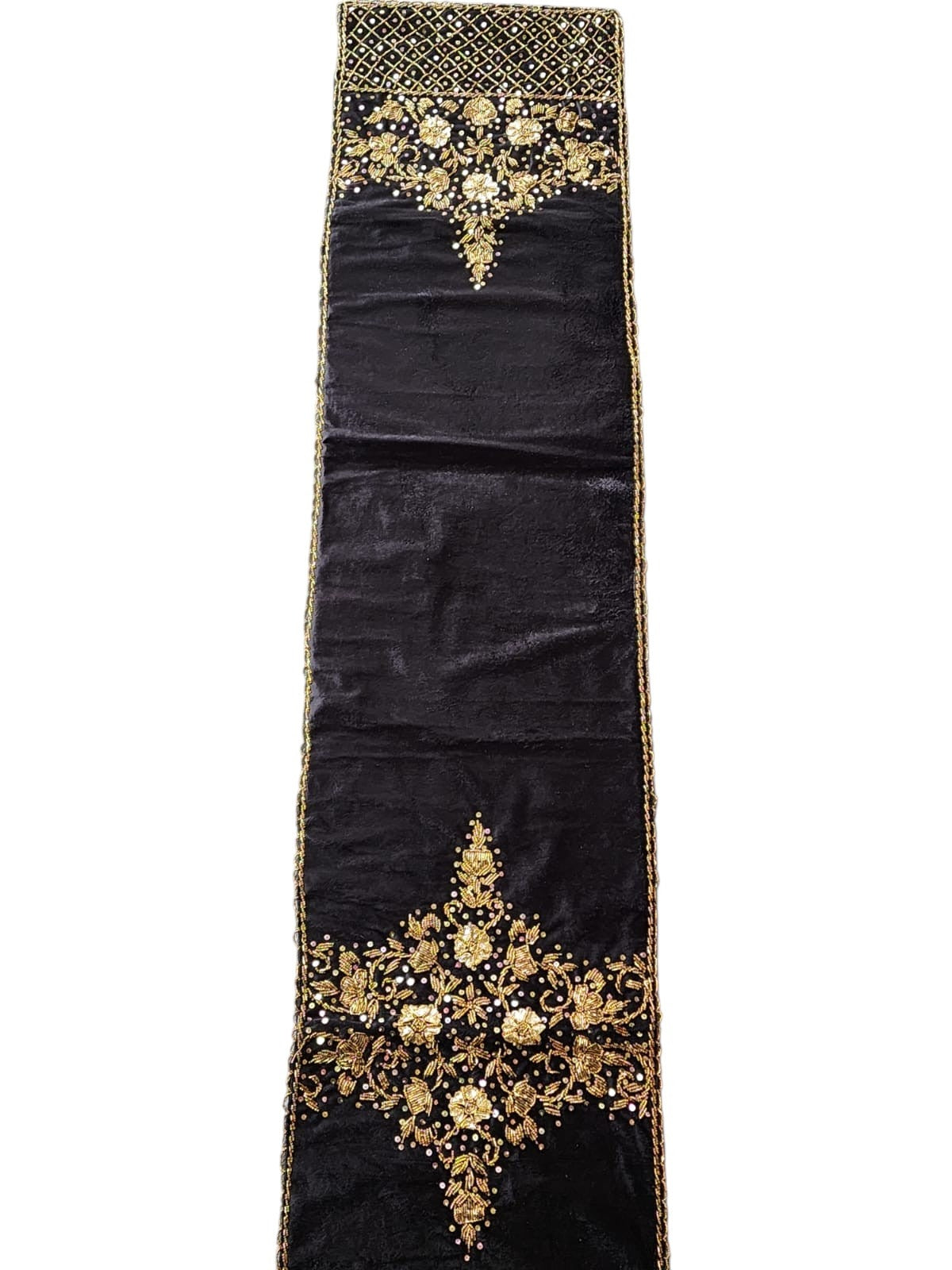 Handmade Table Runner (Black and Gold - 4)