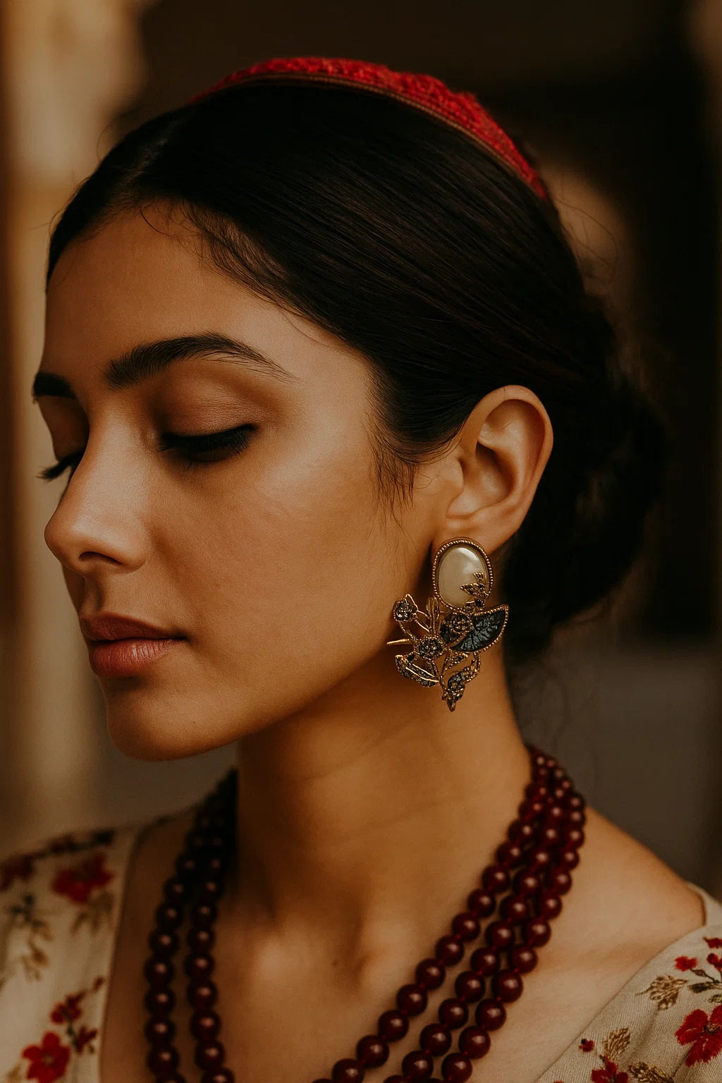 Women Pearl Earrings (Design-II)