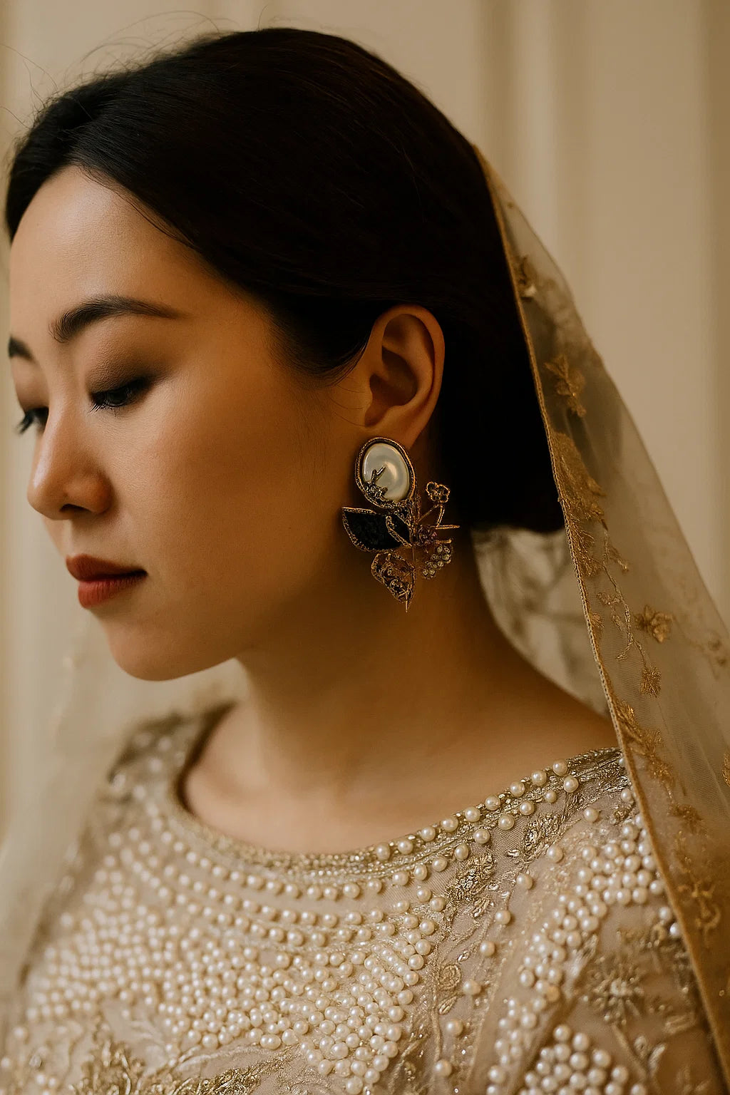Women Pearl Earrings (Design-I)