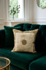 Handmade velvet Beaded Cushion (cream Beige and gold) - Handmade Stories