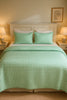 Quilt Cover (Modern Green Houndstooth Pattern)