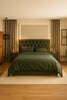 Premium Quality Bed Sheet With Flat Sheet (Olive Green Plain)