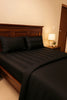 Premium Quality Bed Sheet Set (Black Stripe)
