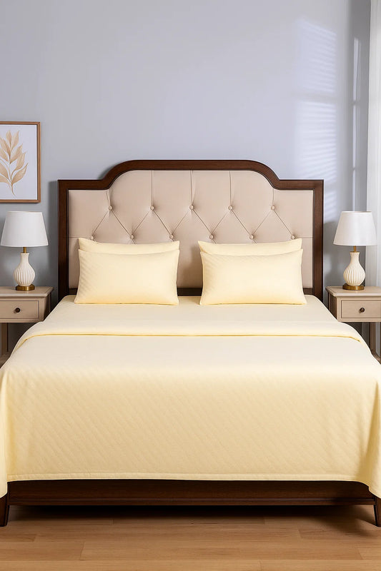 Quilt Cover Set (Cream and Gold)