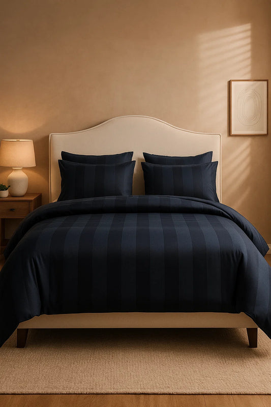 Quilt Cover Set (Classic Navy Blue)