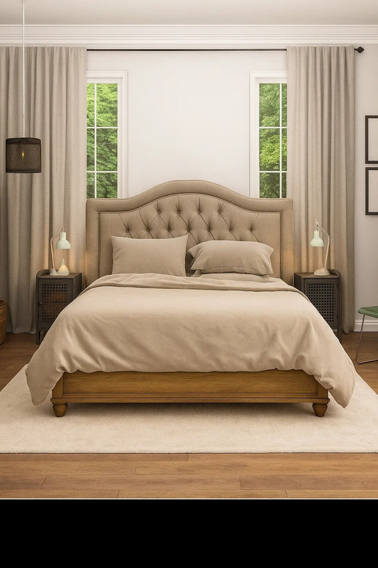 Premium Quality Bed Sheet Set with Flat Sheet (Brown Beige)