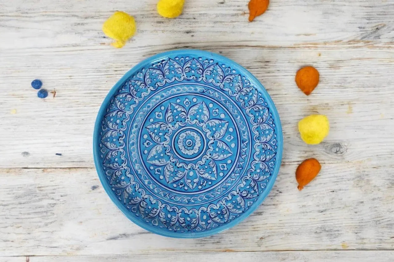 Pizza Plate (Blue) - Handmade Stories