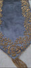 Handmade Beaded Runner - Grey and Gold (Border Design 1)