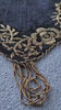 Black and Gold Handmade Beaded Table Runner Set (Border design)