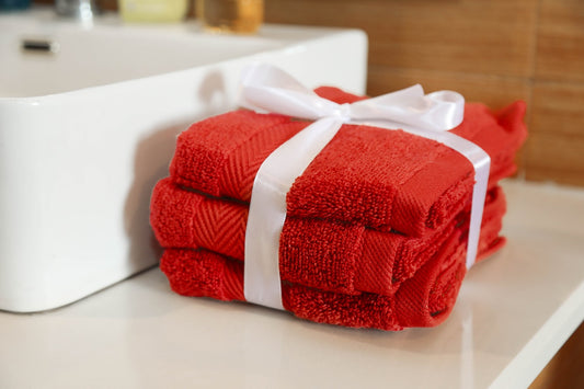 Face Towel - Red (Set of 3)