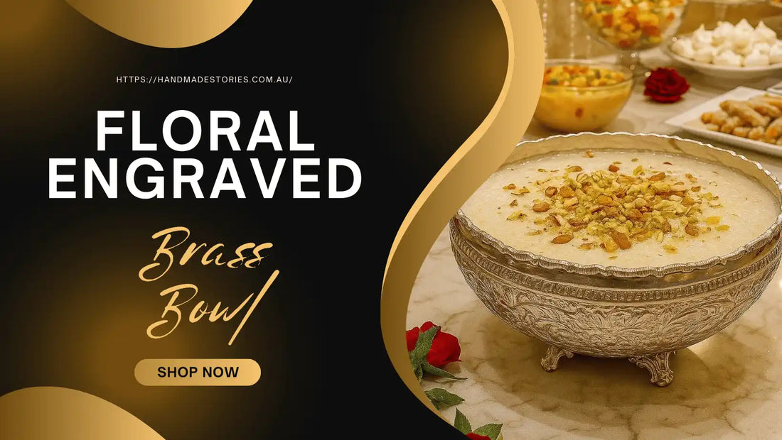 Floral Engraved Brass Bowl: A Timeless Antique Brass Statement for Australian Homes