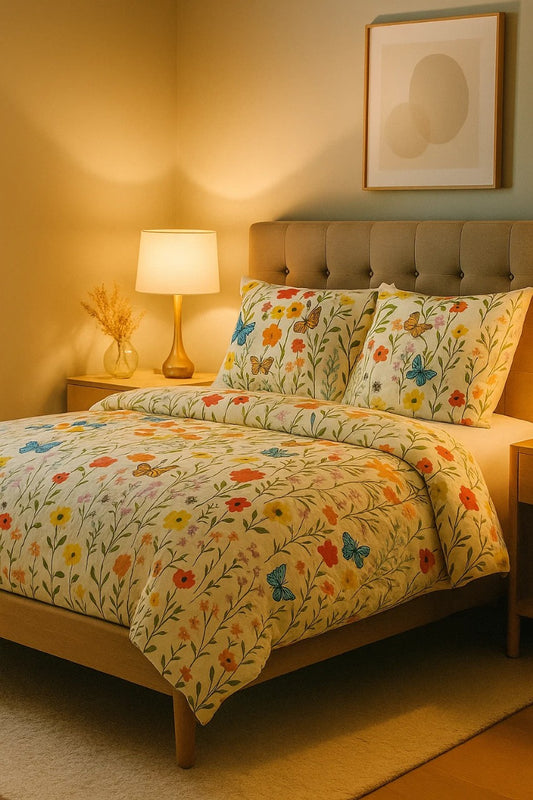 Quilt Cover Set (Butterflies and Flowers)