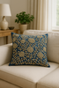 Handmade Velvet Cushion Cover (Royal blue pearl and Gold)