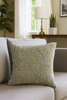 Handmade Velvet Beaded Cushion Cover (Grey Gold and Pearl)