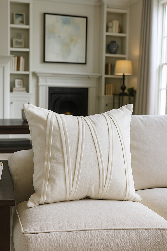 Plain Velvet Cushion Cover (White)