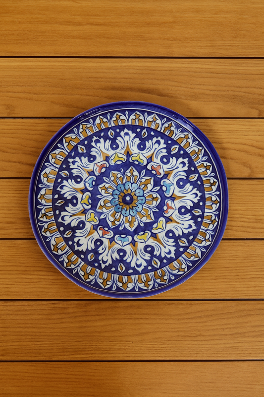Multi color ceramic plate