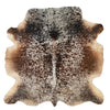 Handcrafted Speckled Tricolor Cowhide Floor Covering