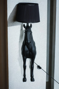 Royal Black Horse Wall hanging Lamp - Handmade Stories